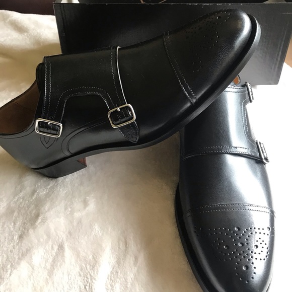 Unique handmade black leather MERCANTI FIORENTINI - Picture 1 of 6